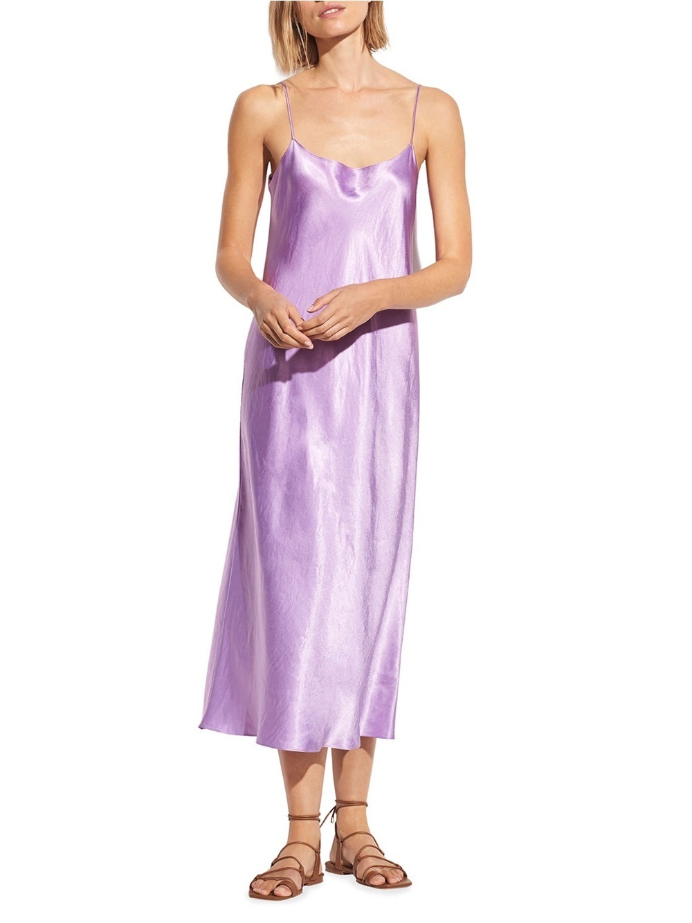 Vince Lavender Acetate Satin Slip Dress - Size XS